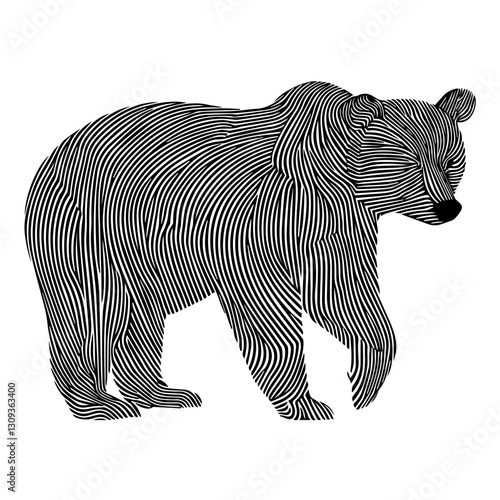 Bear Silhouettes in Wildlife Art: A Symbol of Strength & Nature
