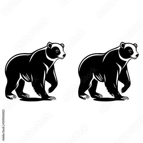 Bear Silhouettes in Wildlife Art: A Symbol of Strength & Nature
