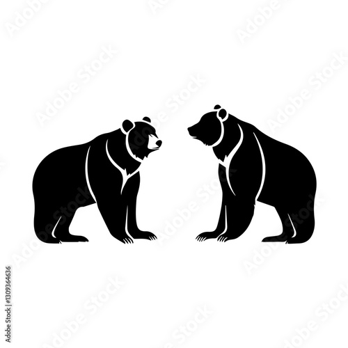 Bear Silhouettes in Wildlife Art: A Symbol of Strength & Nature
