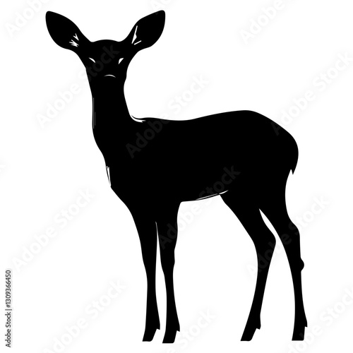 Majestic Deer Silhouettes – Black & White Designs for Any Project
