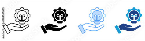 Idea Icon Set Multiple Style Collection