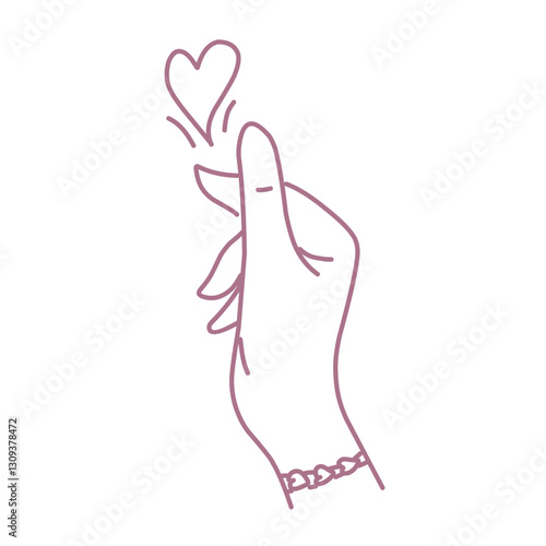 Valentine day coquettish illustration