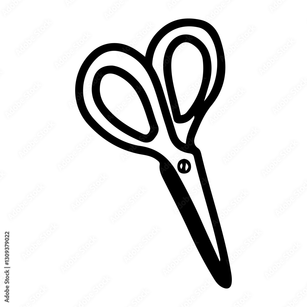Medical scissors. Hand drawn doodle. Surgical metal instrument of doctor. Cutting tool. Sterilizing equipment for operation. Vector line art illustration. Medical scissors. Hand drawn doodle. Surgical metal instrument of doctor. Cutting tool. Sterilizing equipment for operation. Vector line art illustration.