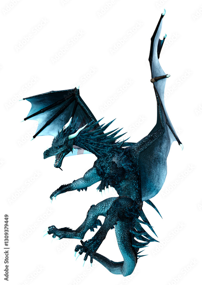 3D Rendering Fairy Tale Dragon on White 3D Rendering Fairy Tale Dragon on White
