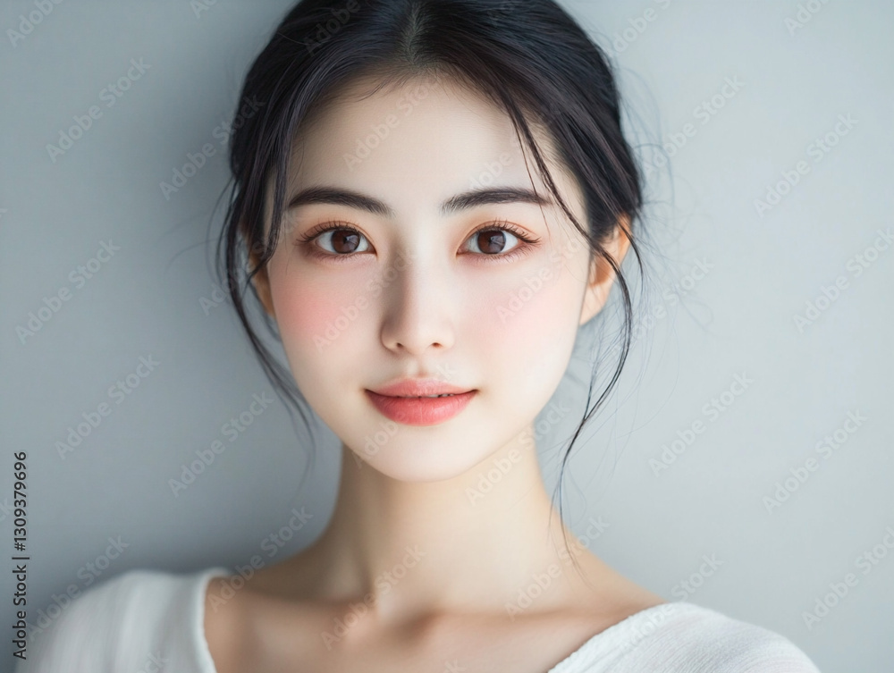 Fototapeta premium 透明感のある美人ポートレート