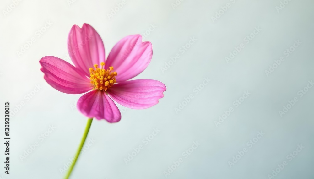 Single flower against white background with soft focus, flower, details Single flower against white background with soft focus, flower, details