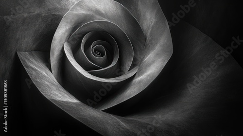 Abstract Black and White Rose Close-up