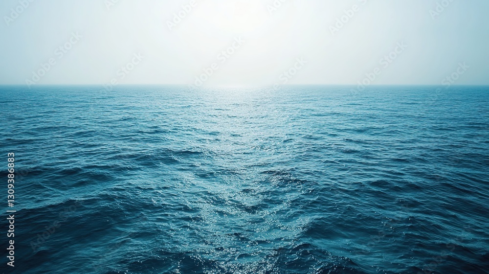 Obraz premium Serene blue abstract gradient, minimalistic and clean, evoking calm and tranquility