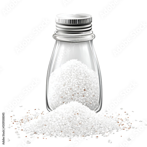 Wallpaper Mural salt cartoon isolated on white background full depth of field  Torontodigital.ca