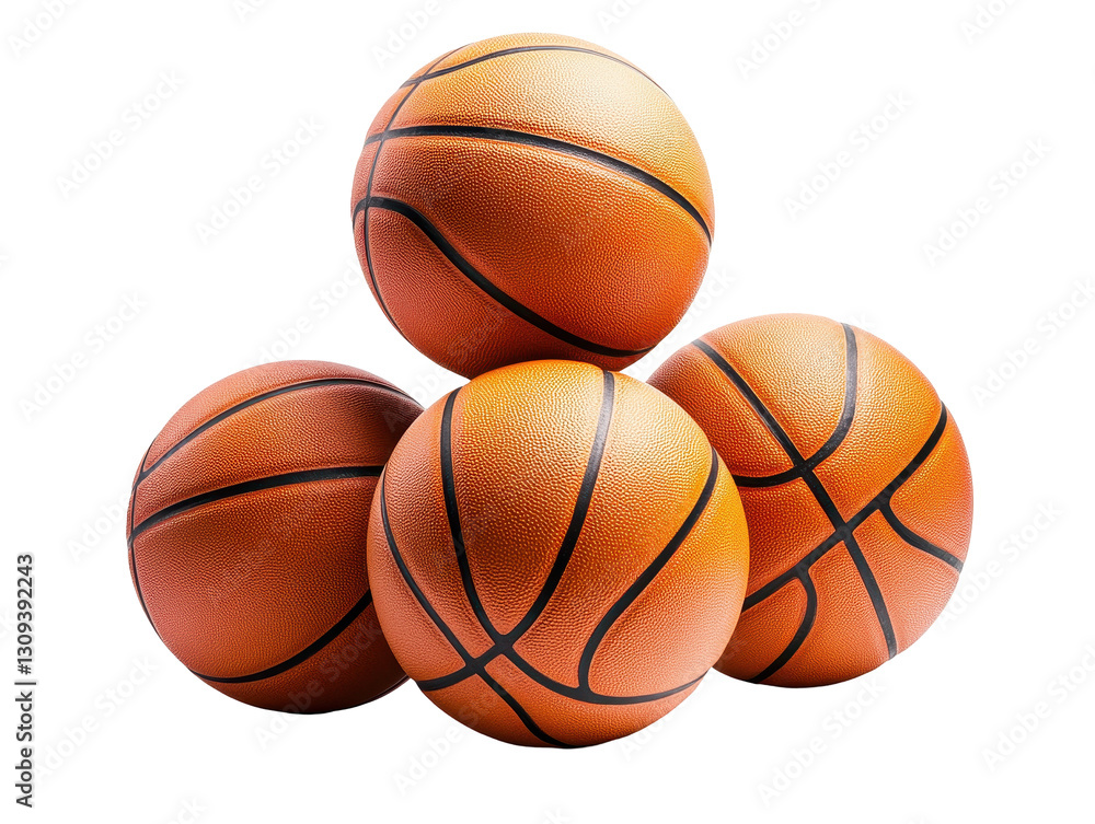 Obraz premium Isolated Stack of Basketballs