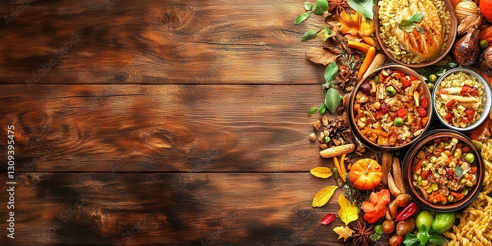Fototapeta premium Delicious dinner setting Banner