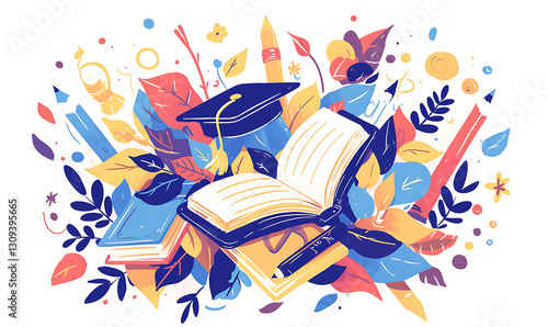 Creative Doodle Illustrations of Education and Learning Concepts.