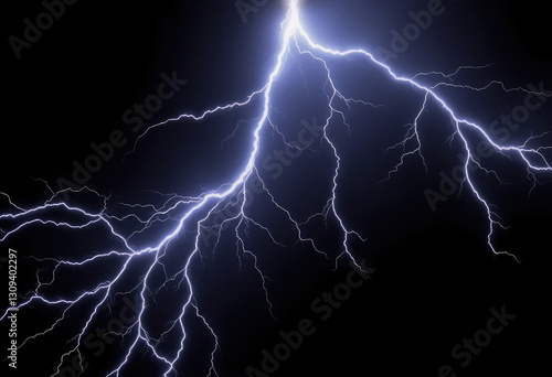 Wallpaper Mural Dramatic display of electrical discharge lighting up night sky with powerful bolts of lightning Torontodigital.ca