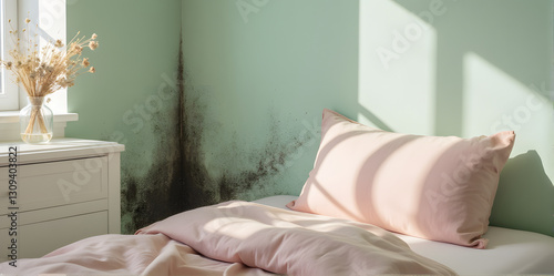 Mold Growth on Bedroom Wall