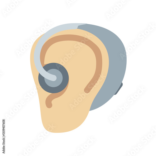 Ear with Hearing Aid
