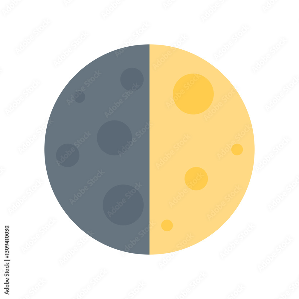 Obraz premium First Quarter Moon