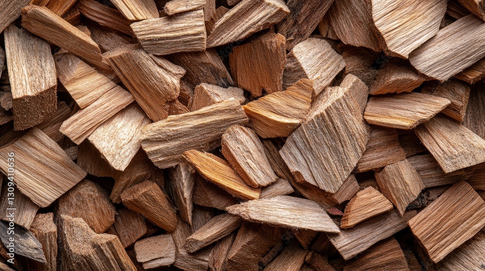 Rough-textured, light-brown wood chips artfully stacked; overlapping layers create an intriguing mosaic with earthy charm Rough-textured, light-brown wood chips artfully stacked; overlapping layers create an intriguing mosaic with earthy charm