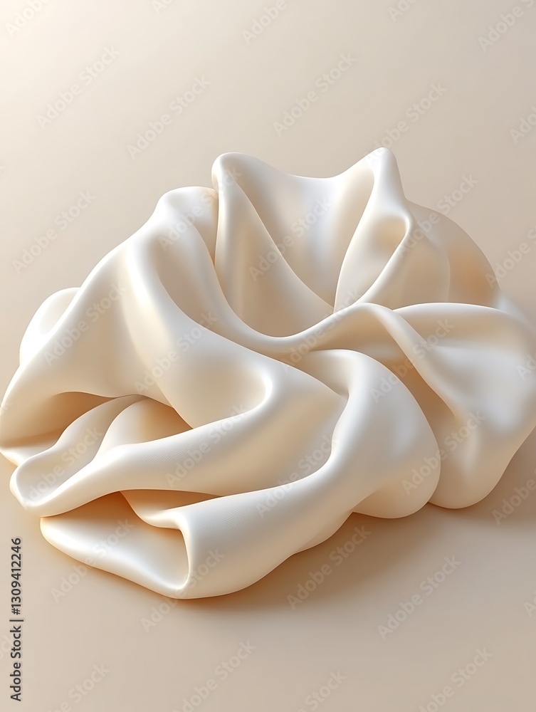 Elegant fluid sculpture with flowing curves in neutral color scheme Elegant fluid sculpture with flowing curves in neutral color scheme
