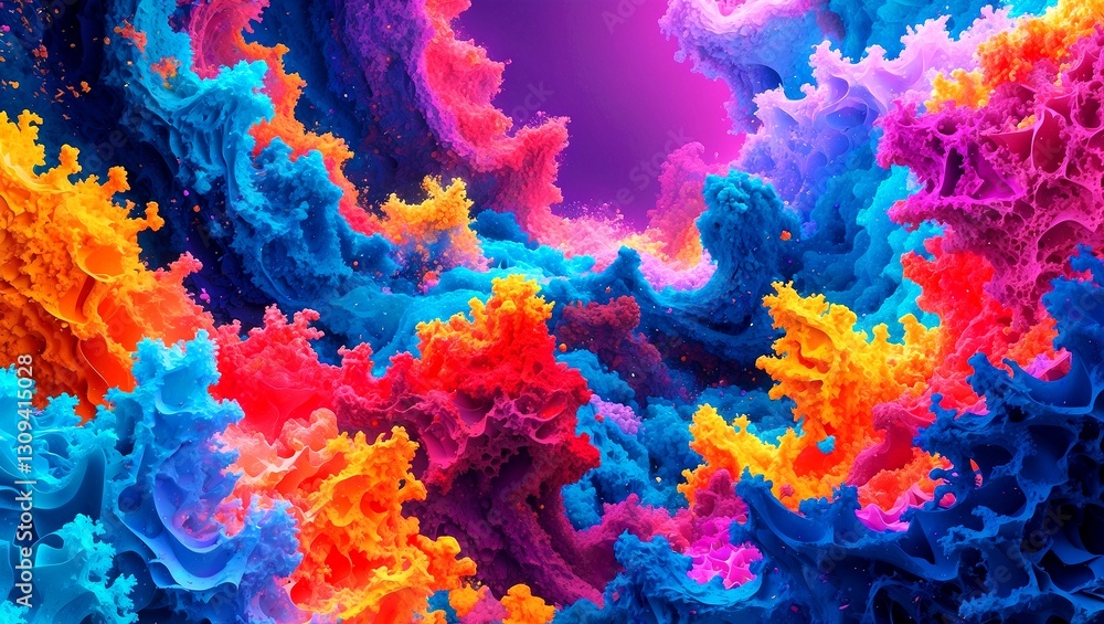 Vibrant abstract composition of dynamic colorful textures Vibrant abstract composition of dynamic colorful textures