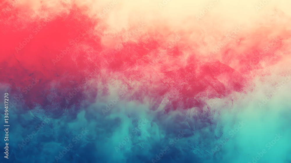 Obraz premium 3. A sharp gradient with intense red fading into cool turquoise, perfect for a modern and energetic template