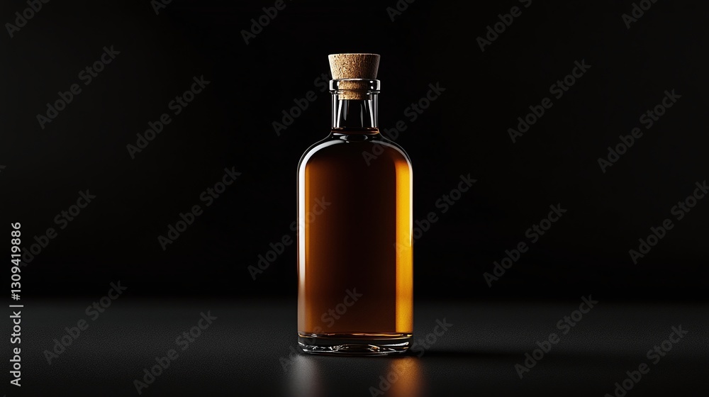 custom made wallpaper toronto digitalmoody and stylish image of an unbranded whiskey bottle on black background, perfect for bar, liquor, or elegant alcohol concept photography
