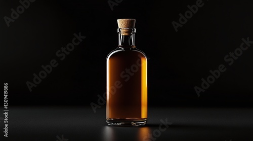 Wallpaper Mural moody and stylish image of an unbranded whiskey bottle on black background, perfect for bar, liquor, or elegant alcohol concept photography Torontodigital.ca