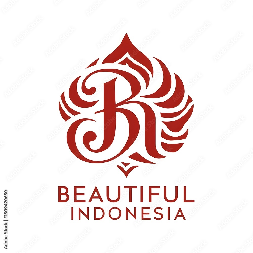Fototapeta premium Beautiful Indonesia banner icon
