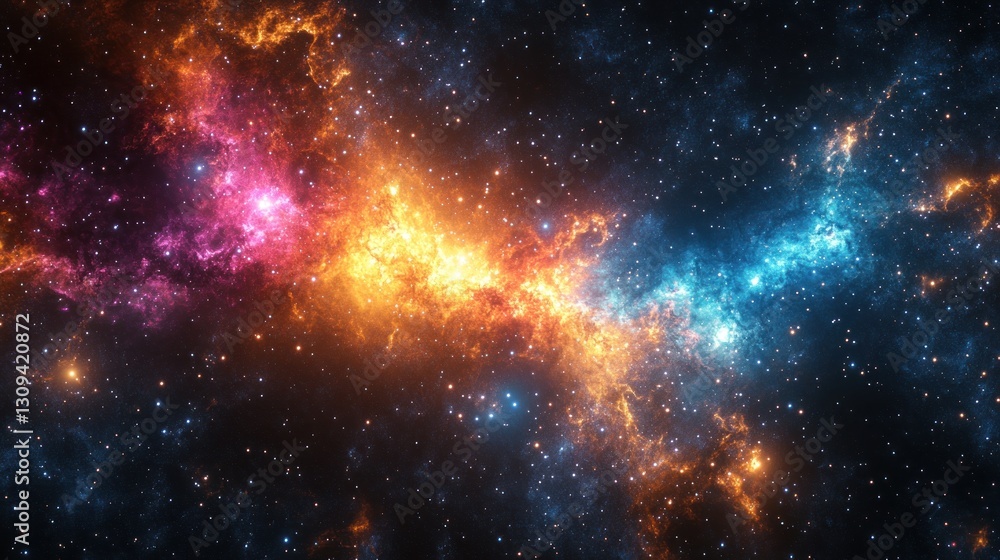 Colorful Nebula in Cosmic Space Colorful Nebula in Cosmic Space