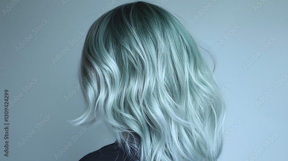 Naklejka premium 57. A cool gradient shifting from forest green to icy silver, creating a fresh and balanced look