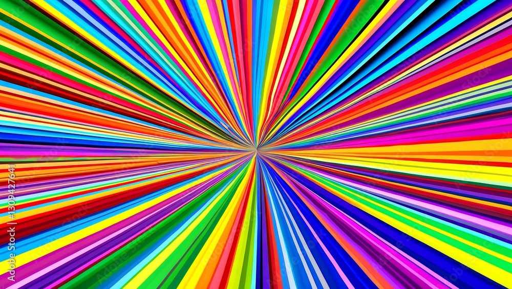 Vibrant stripes converging in dynamic radiance