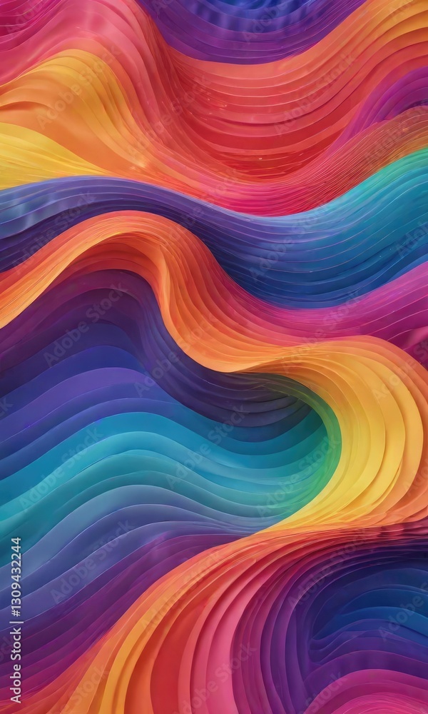 Vibrant rainbow wave design with seamless pattern, rainbow, background, colorful Vibrant rainbow wave design with seamless pattern, rainbow, background, colorful