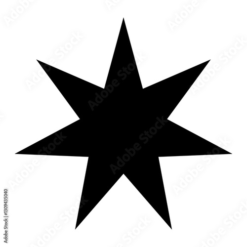 Star shape with 7 sides