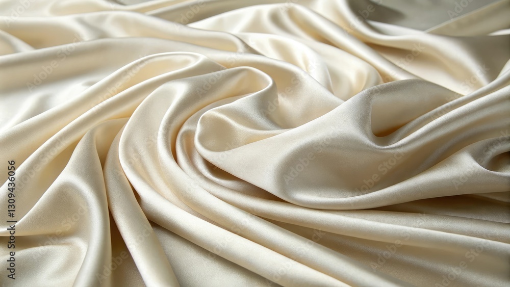 Obraz premium Wavy folds of silk fabric on a luxurious background, high-end style, subtle movement