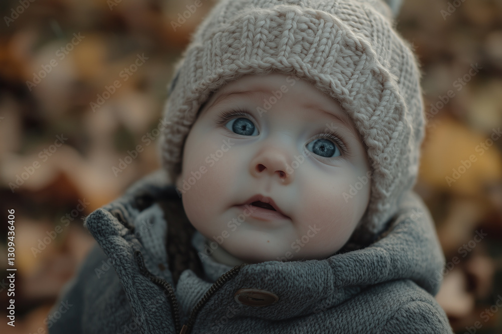 Curious Child in Cozy Winter Attire Curious Child in Cozy Winter Attire