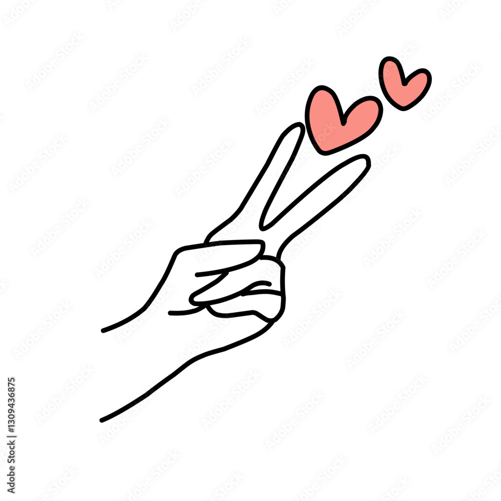 Fototapeta premium hands with red hearts