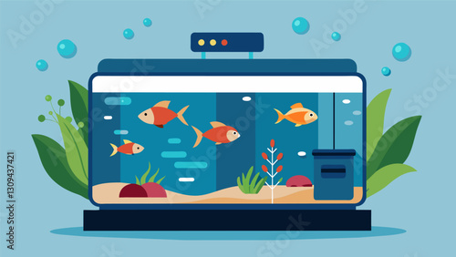 Invest in a healthier life for your fish with this ecofriendly smart aquarium system that minimizes water and food wastage while maximizing the. Vector illustration
