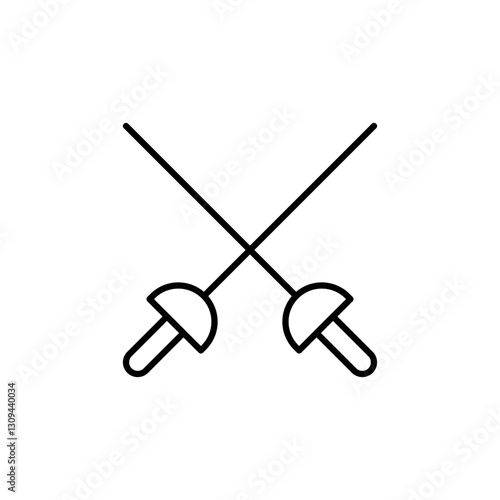 Fencing line icon