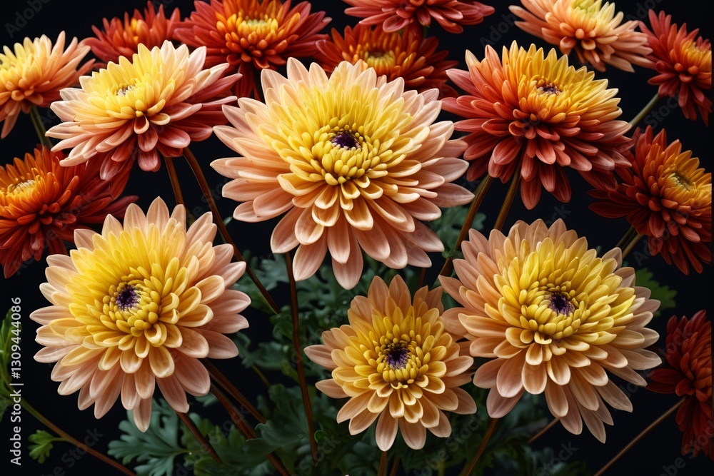 Fototapeta premium there are many flowers that are in a vase on the table