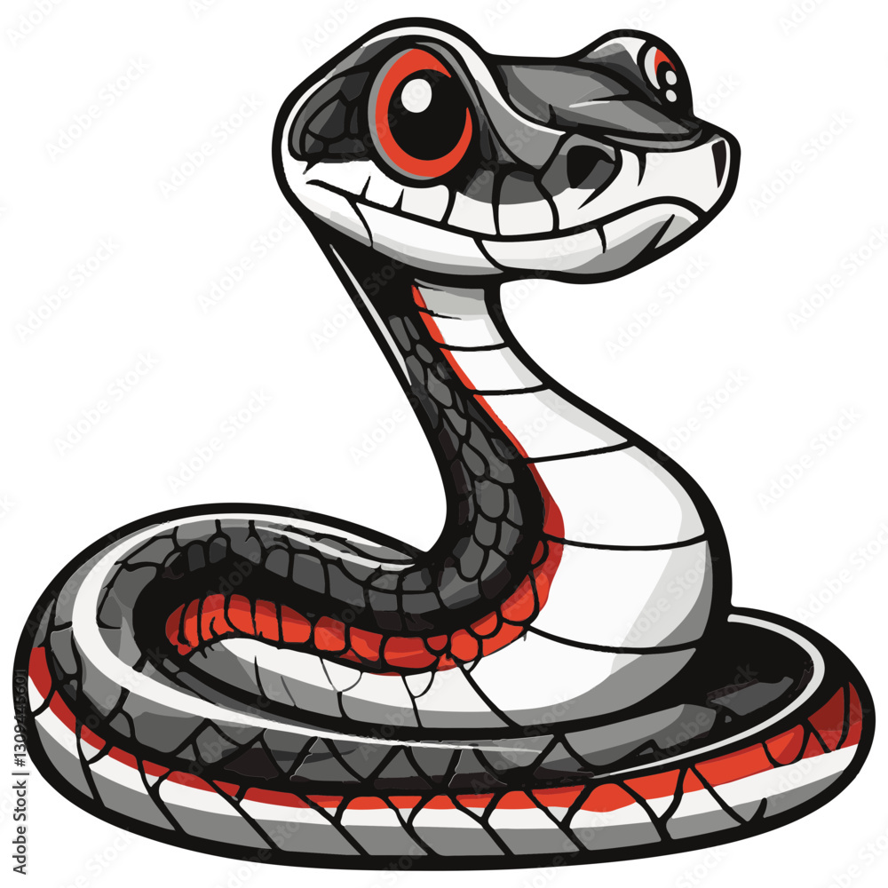Fototapeta premium snake colorful vector illustration 