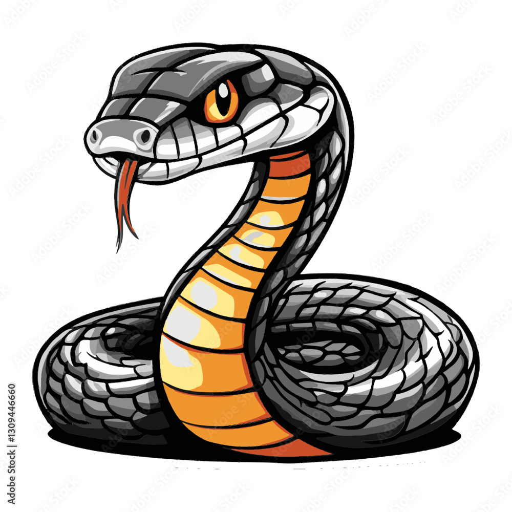 Fototapeta premium snake colorful vector illustration 