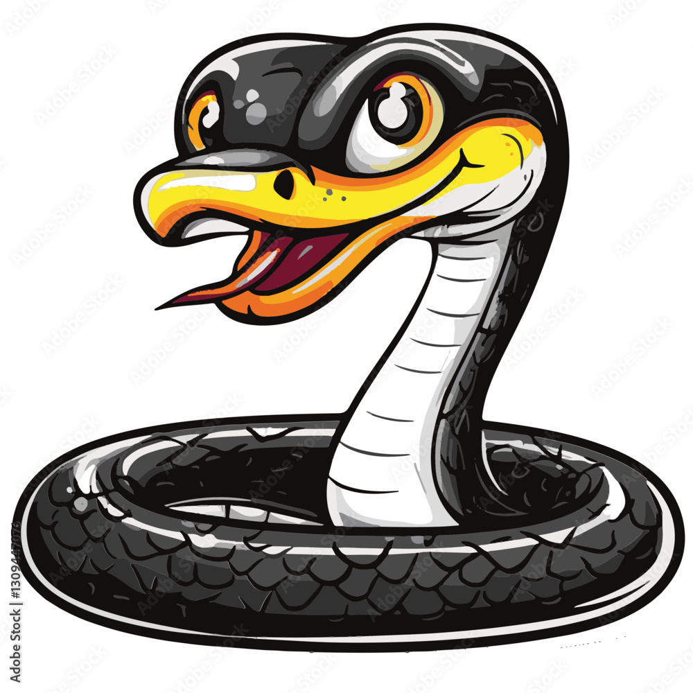 Fototapeta premium snake colorful vector illustration 
