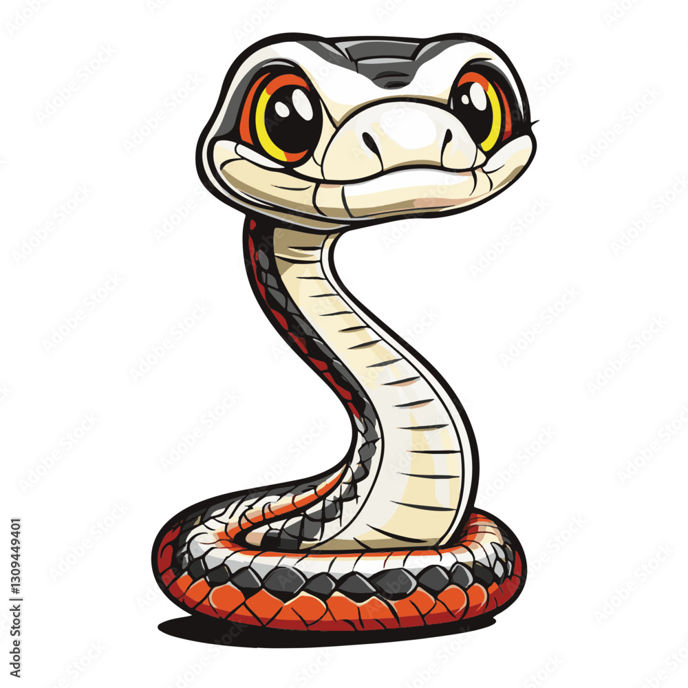 Fototapeta premium snake colorful vector illustration 