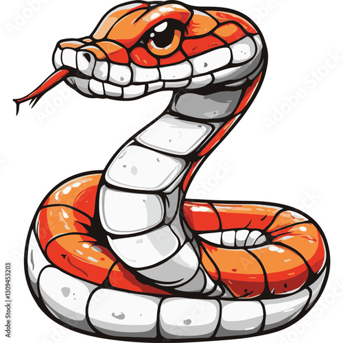 snake colorful vector illustration 