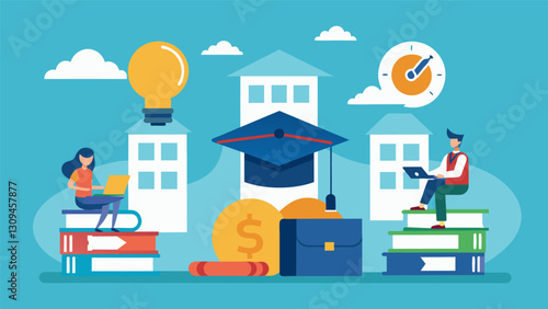 Some cultures place a higher value on saving and financial stability causing students to prioritize working and saving before attending university. Vector illustration