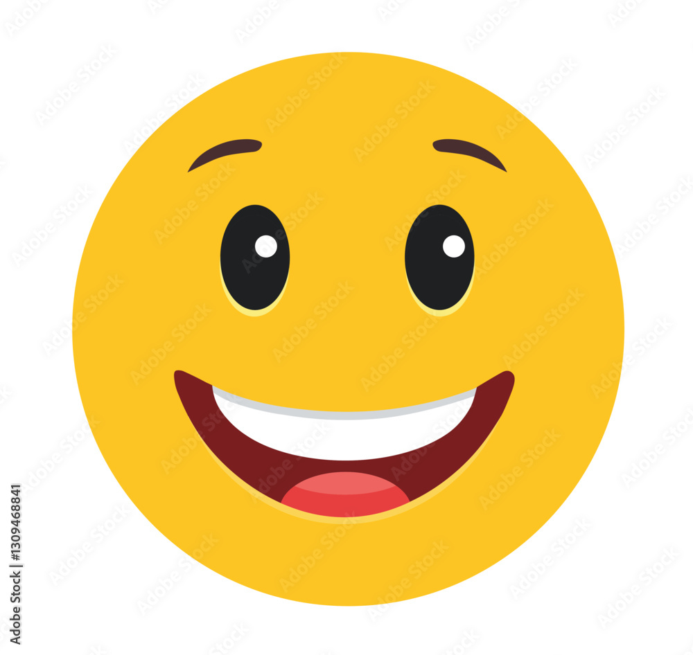 happy yellow emoji vector illustration happy yellow emoji vector illustration