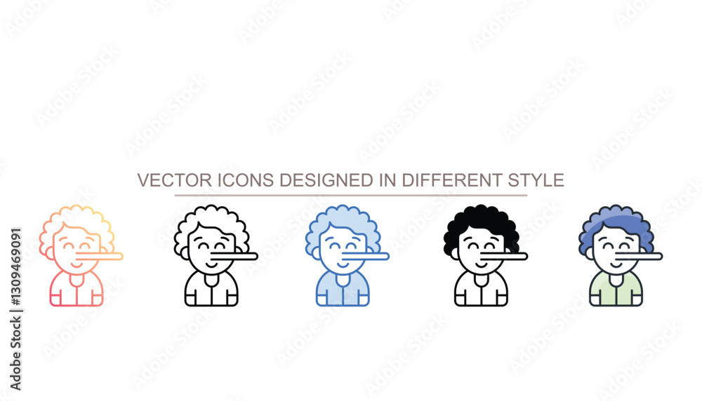 Liar icon design with white background stock illustration Liar icon design with white background stock illustration