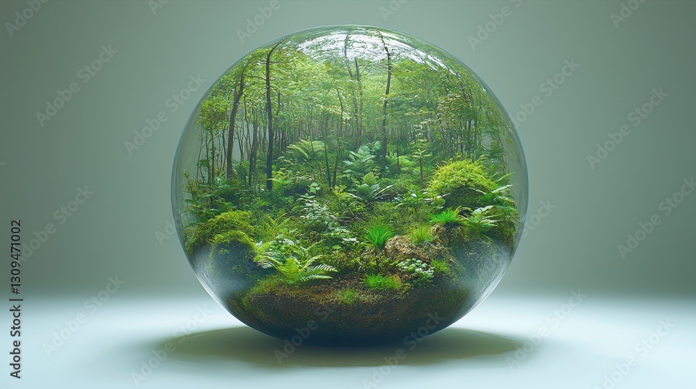 Tiny Forest in Glass Sphere (1) Tiny Forest in Glass Sphere (1)