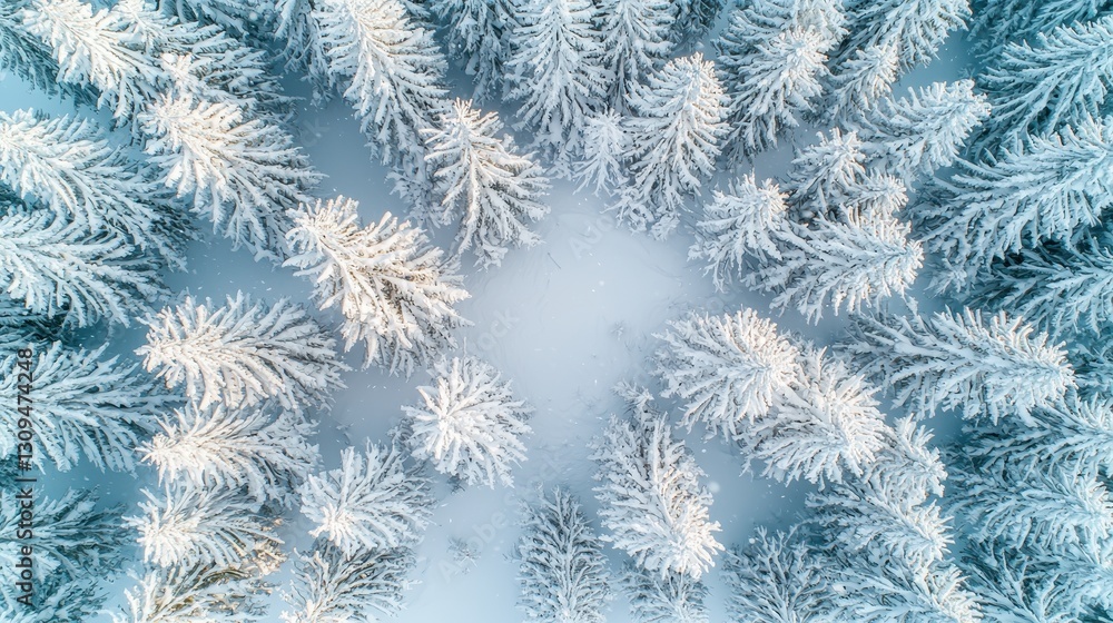 Winter Forest Aerial View Winter Forest Aerial View
