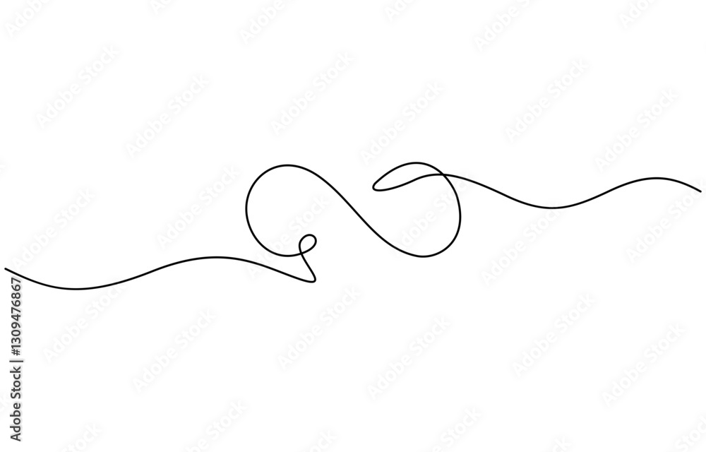 One continuous line drawing of Infinity symbol. Loop mobius icon, Infinity symbol drawn with one continuous editable line. Concept of unlimited eternity vector one-line illustration. One continuous line drawing of Infinity symbol. Loop mobius icon, Infinity symbol drawn with one continuous editable line. Concept of unlimited eternity vector one-line illustration.