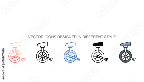 Unicycle icon design with white background stock illustration